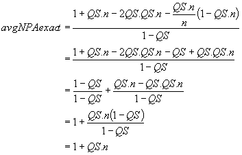 equation: shows avgNPAexact=1+QS.n
