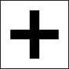 A black cross