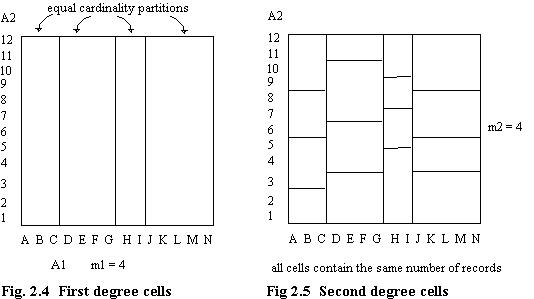 Fig 2.4 First degree cells, Fig 2.5 Second degree cells